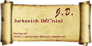 Jurkovich Dániel névjegykártya