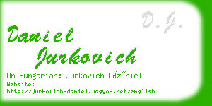 daniel jurkovich business card